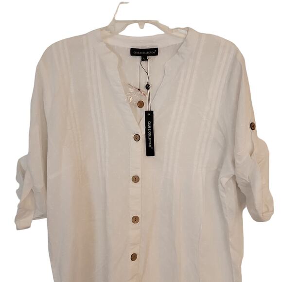 Club Z Collection White Coverup, NWT - Picture 2 of 8